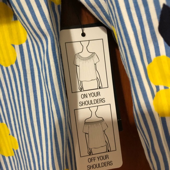 Crown and Ivy Lemon Print Dress Size Medium NWT - Picture 3 of 8